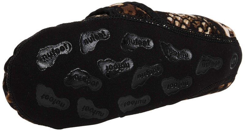 Nufoot Betsy Lou Fuzzies Women's Slippers, Foldable, Flexible Flats, Slipper Socks, Travel Slipper, Yoga Socks, House Shoes, Indoor Shoes, Gold Snake, Large - Image 4